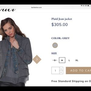 Baci amici denim/plaid jacket